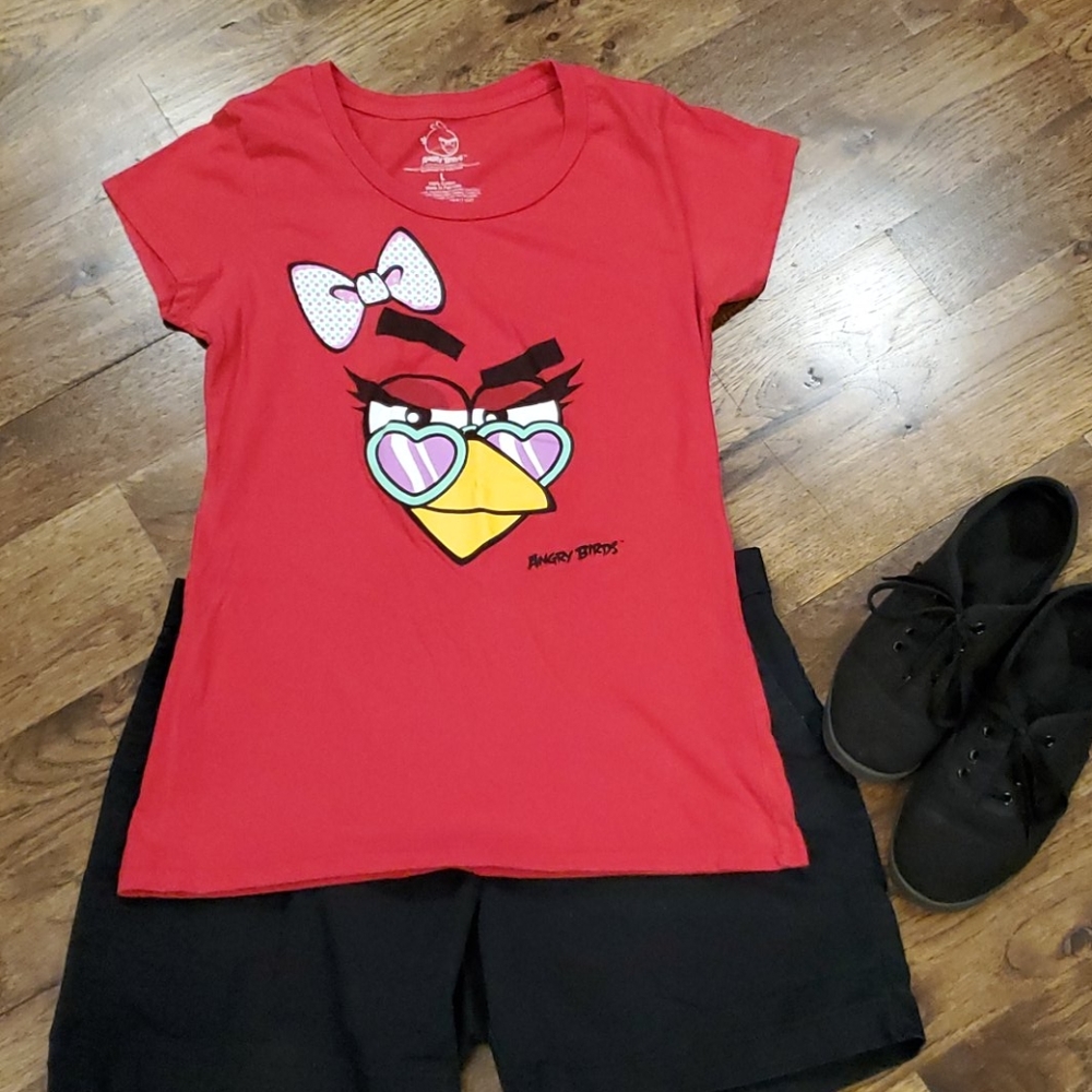 Womens Angry Birds short sleeve tee size L
